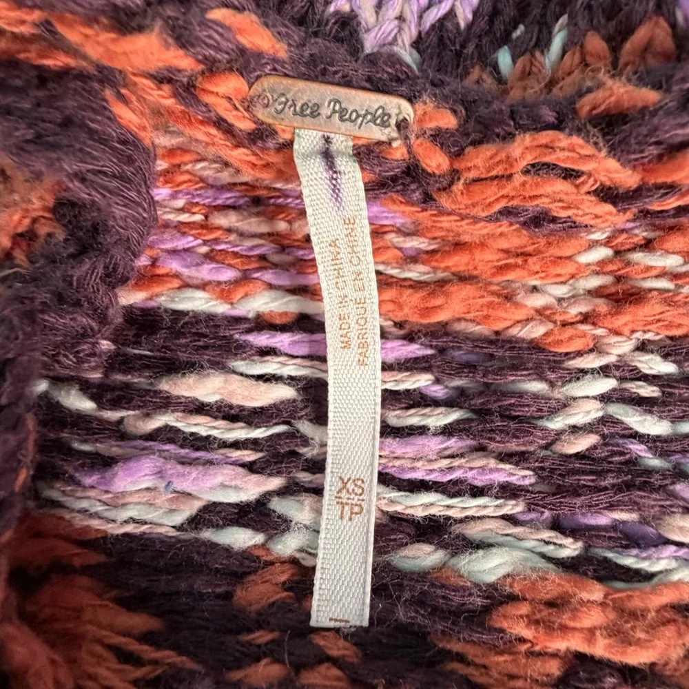 Free People Swit The Small Stuff Sweater XS Femme Nordic Mock Neck Fair Isle